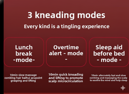 Smart Scalp Massager for Hair Growth: Red Light + Liquid-Guiding